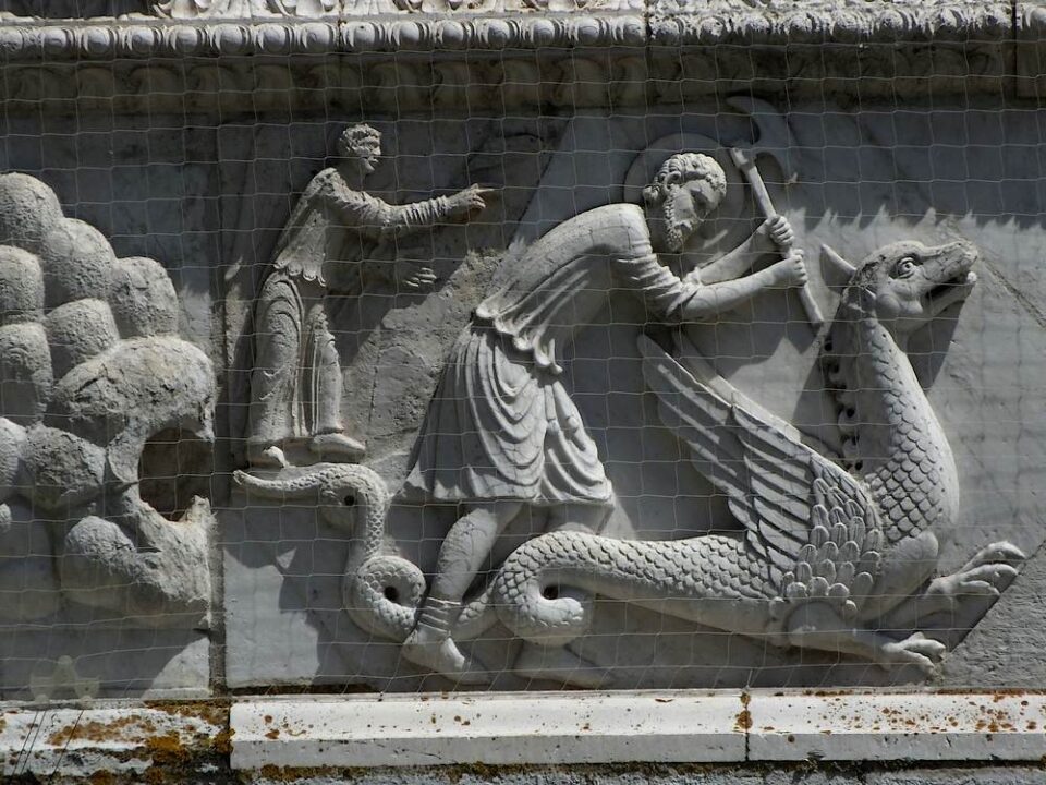 San Felice debella il morbo della malaria (fonte: https://www.iluoghidelsilenzio.it/abbazia-di-san-felice-e-mauro-castel-san-felice/)